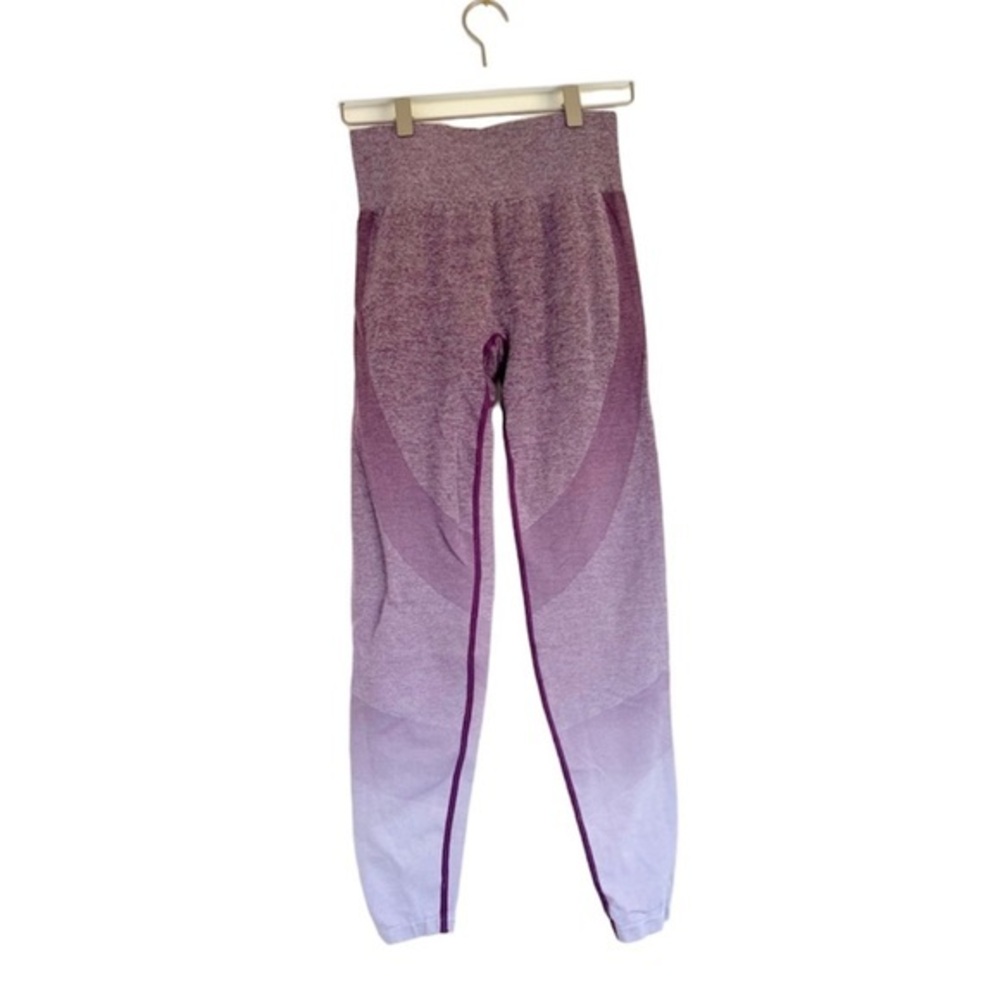 Seamless Ombre Purple High-Waist Leggings
